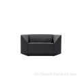 Leisure kulit hitam kerusi berlengan Seat Single Sofa